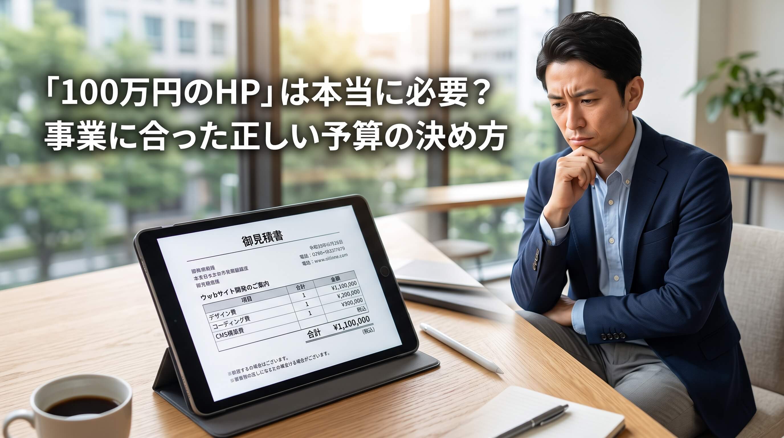100万円のHPは必要？事業フェーズに合わせた正しい予算の決め方