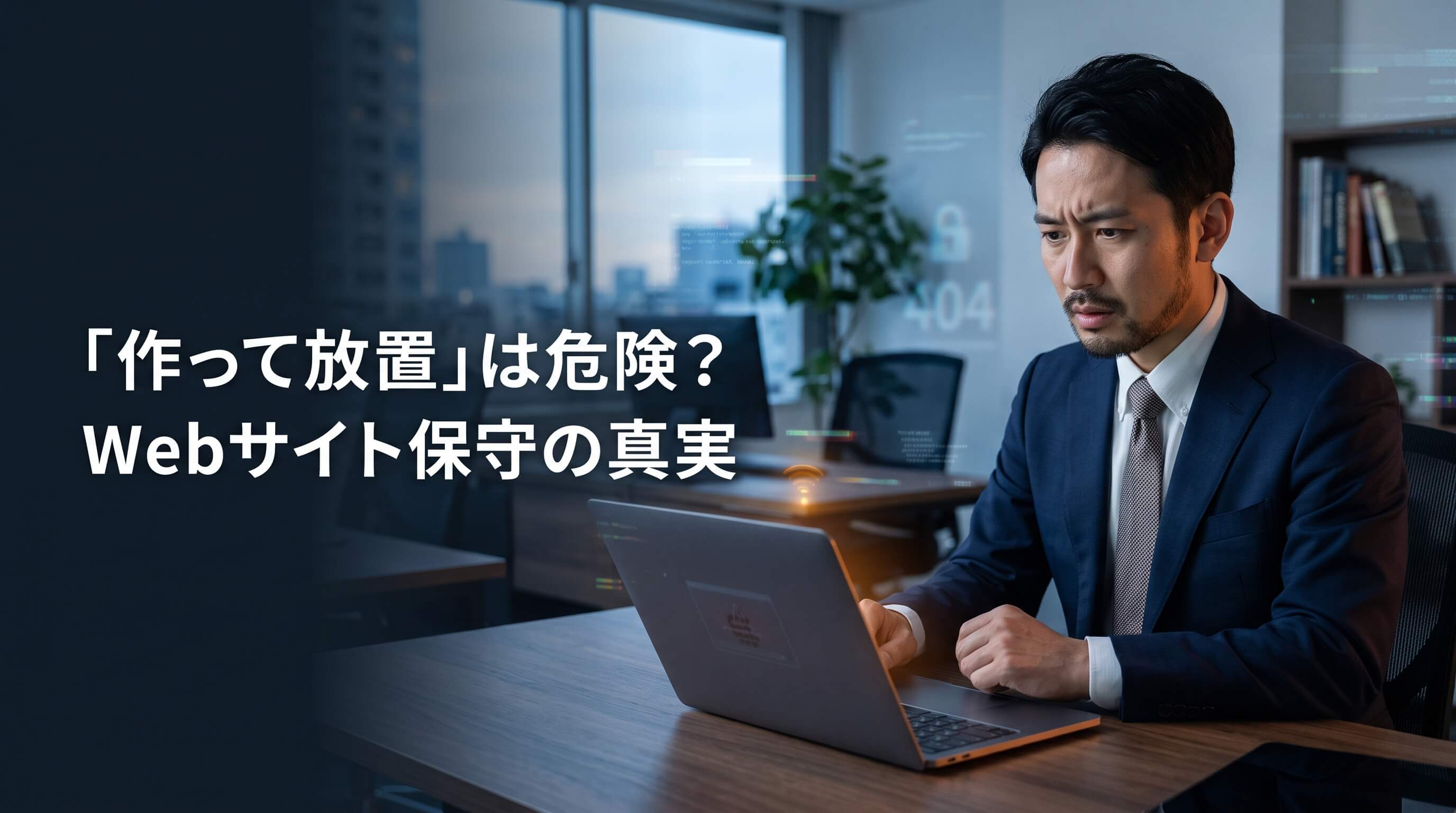 作って放置が一番危険！サイト保守を怠ると起きる3大トラブルと費用
