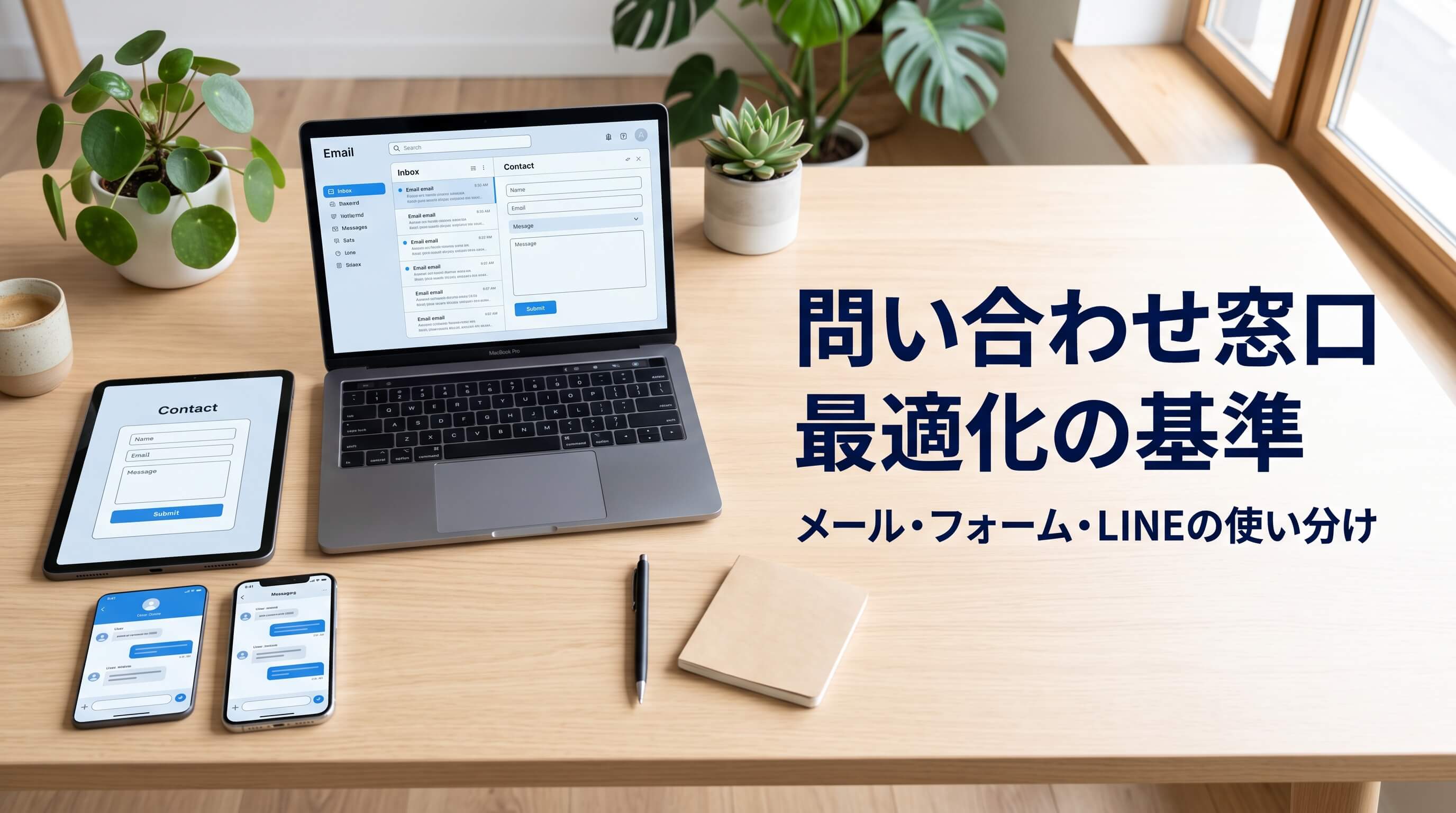 問い合わせ窓口最適化の基準｜メール・フォーム・公式LINEの使い分けで管理負担を激減させる方法