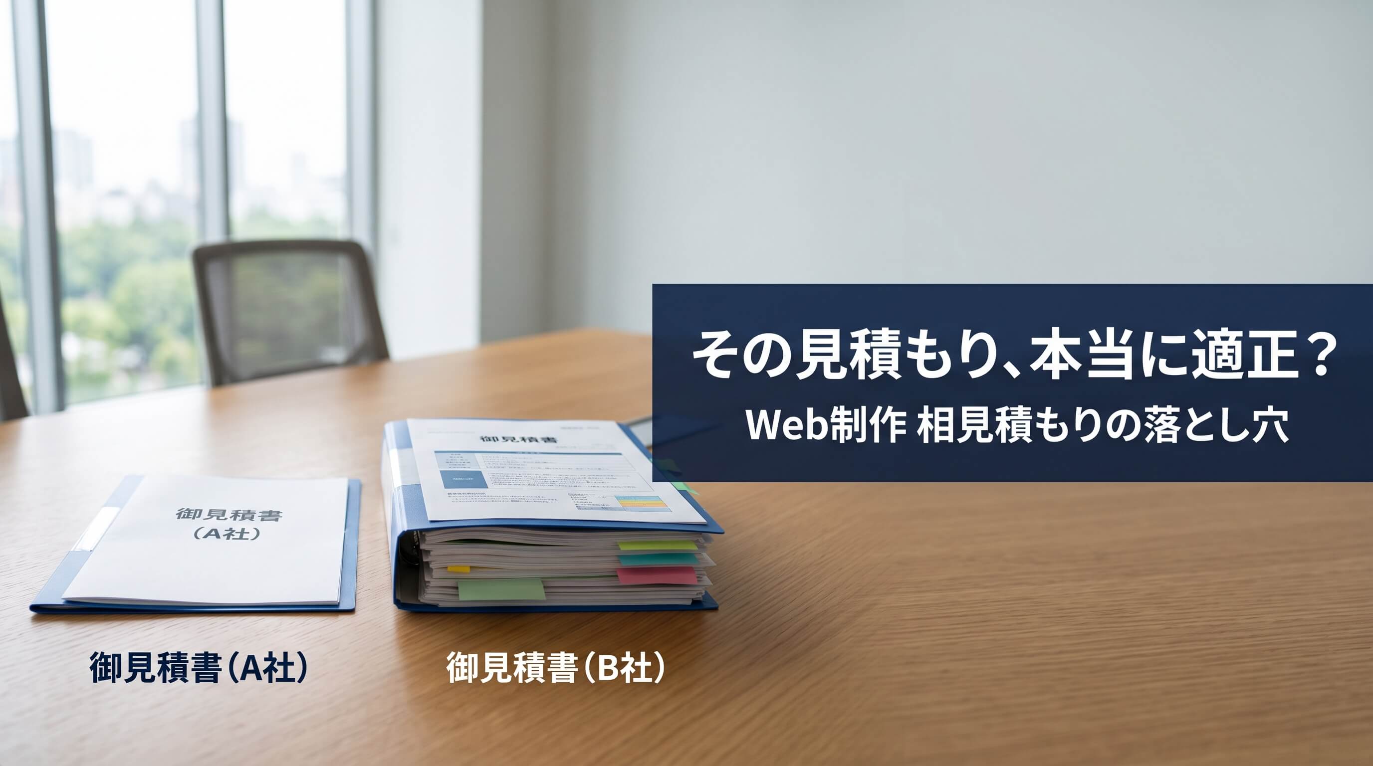 Web制作の相見積もりで金額が違う理由｜失敗しない比較基準と見えない「前提条件」