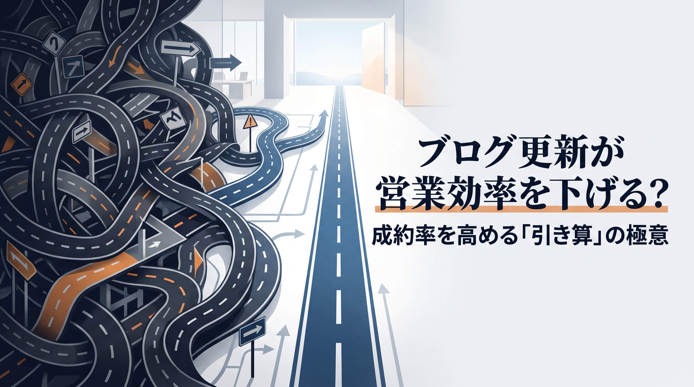 ブログ更新が営業効率を下げる？Webサイトの情報渋滞を解消し成約率を高める「引き算」の極意