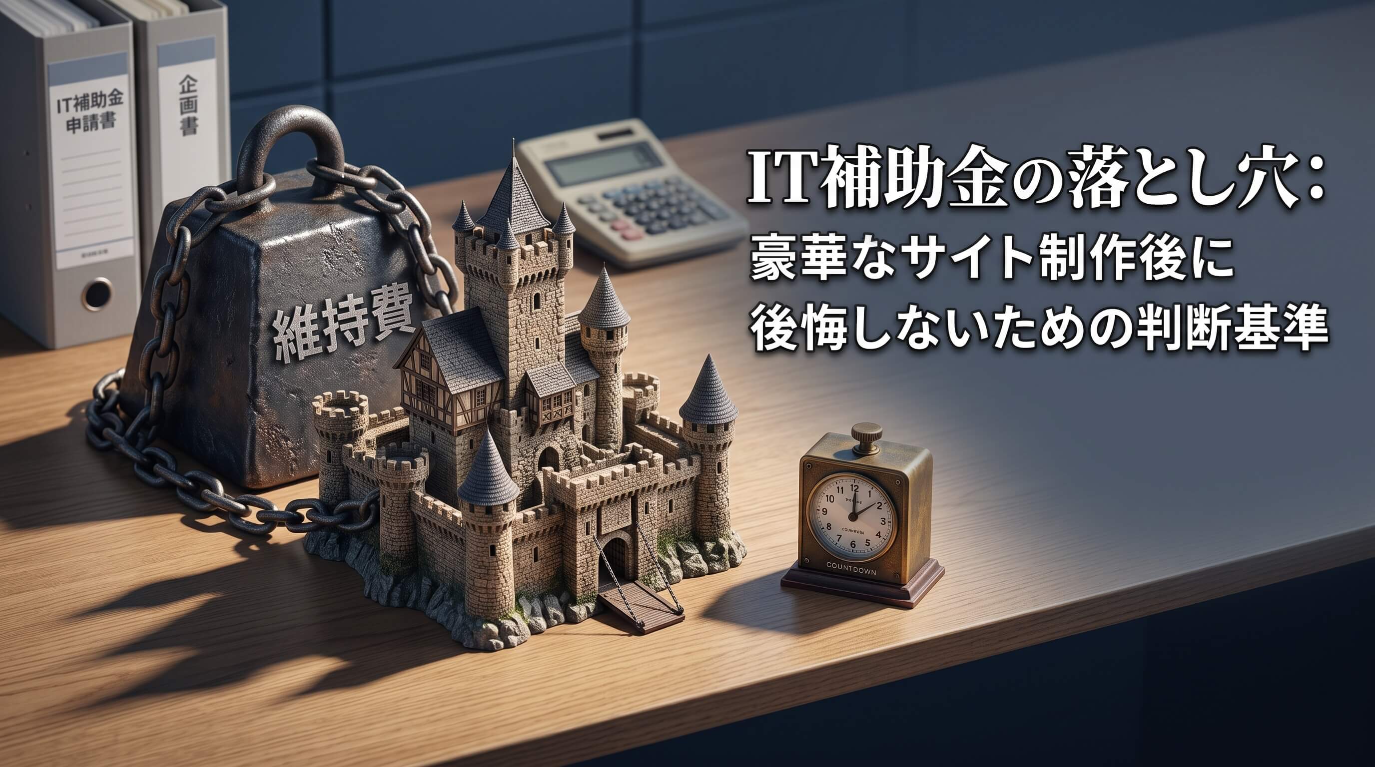 IT補助金の落とし穴｜豪華なサイト制作後に維持費で後悔しないための判断基準