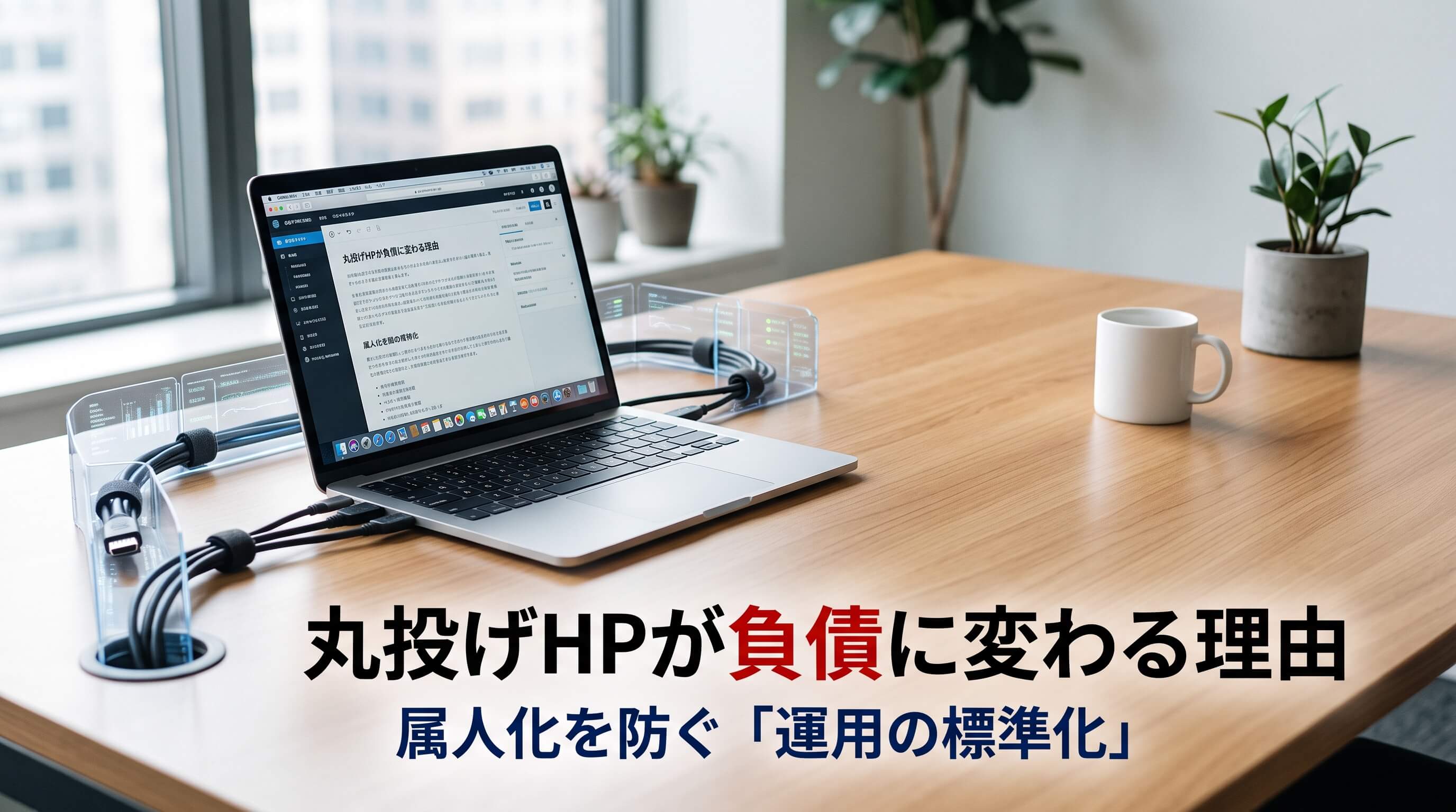 若手に丸投げしたHPが負債化する理由と、属人化を防ぐ運用の標準化