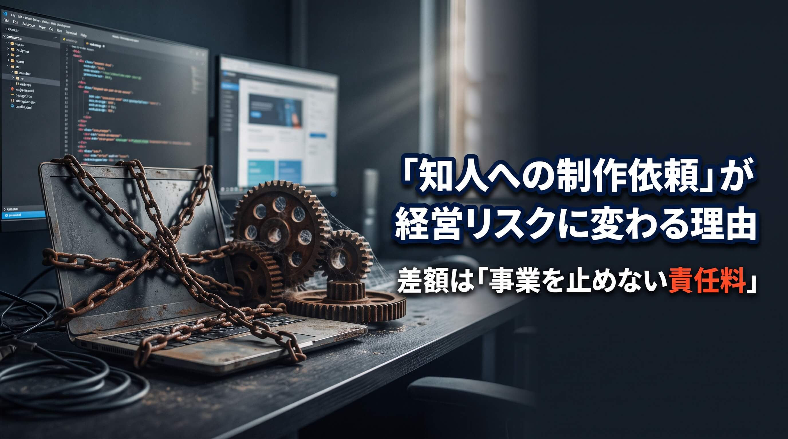 知人へのWeb制作依頼が経営リスクに？制作費の差額は事業を止めない責任料