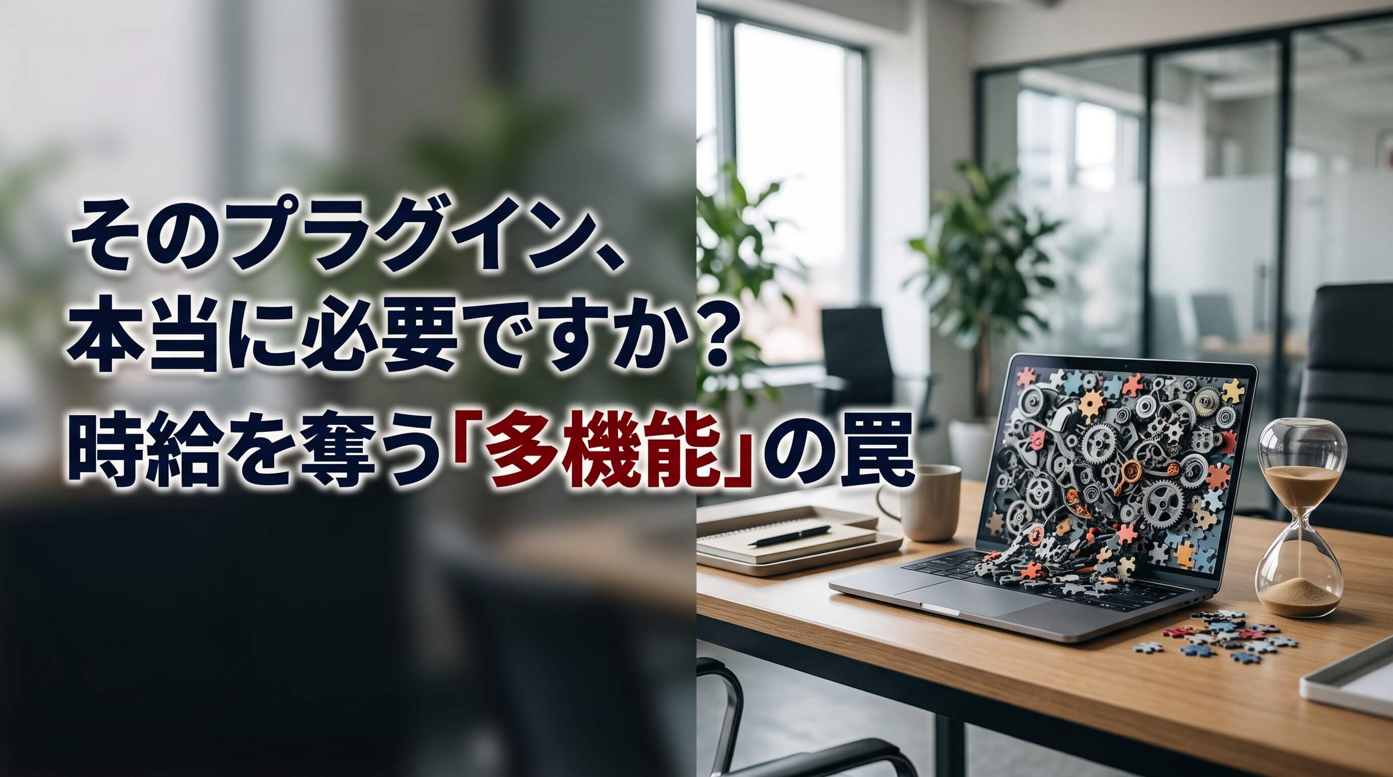 WordPressプラグイン追加が時給を下げる？中小企業のWebサイト「引き算」運営術