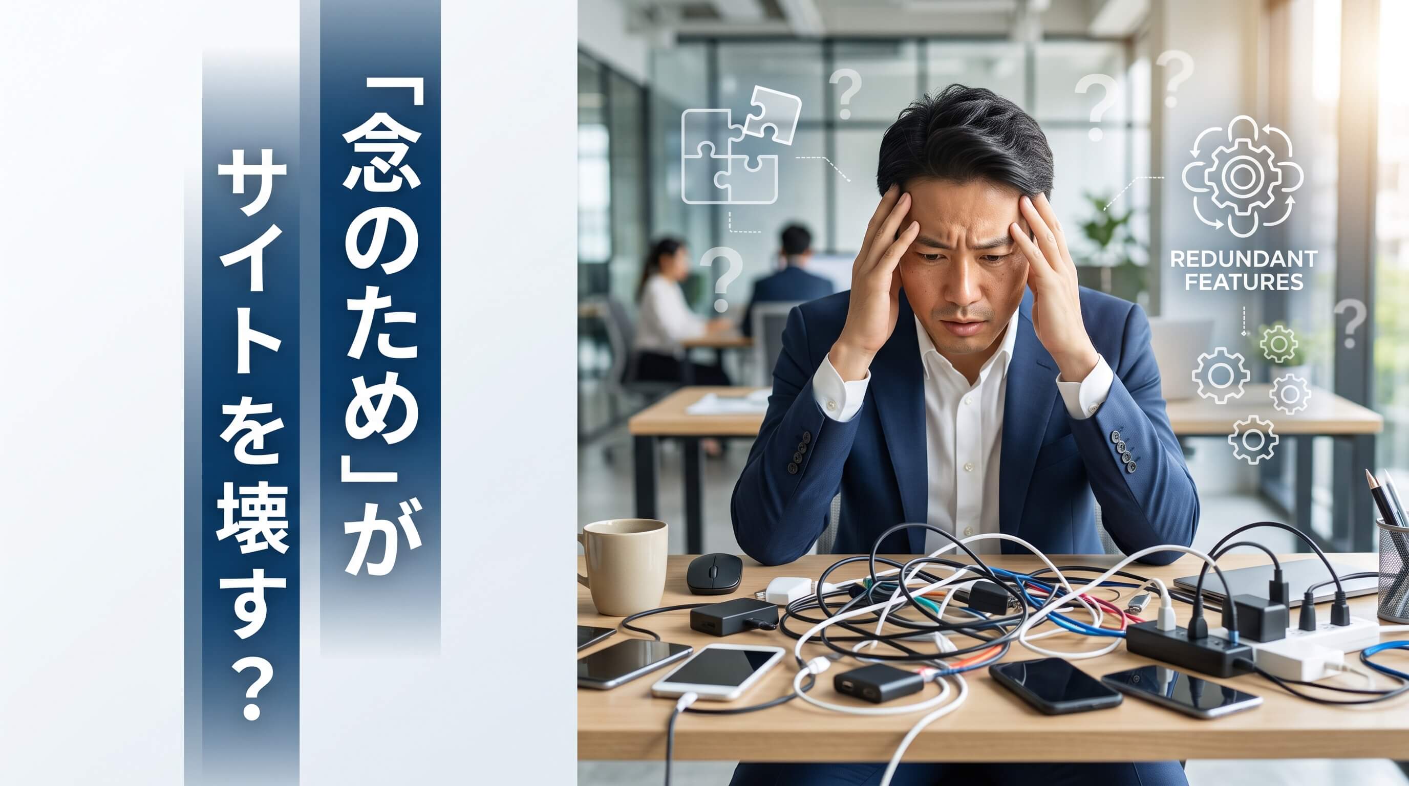 Webサイト制作の失敗は「念のため機能」が原因？多機能化を避け投資効果を高める秘訣