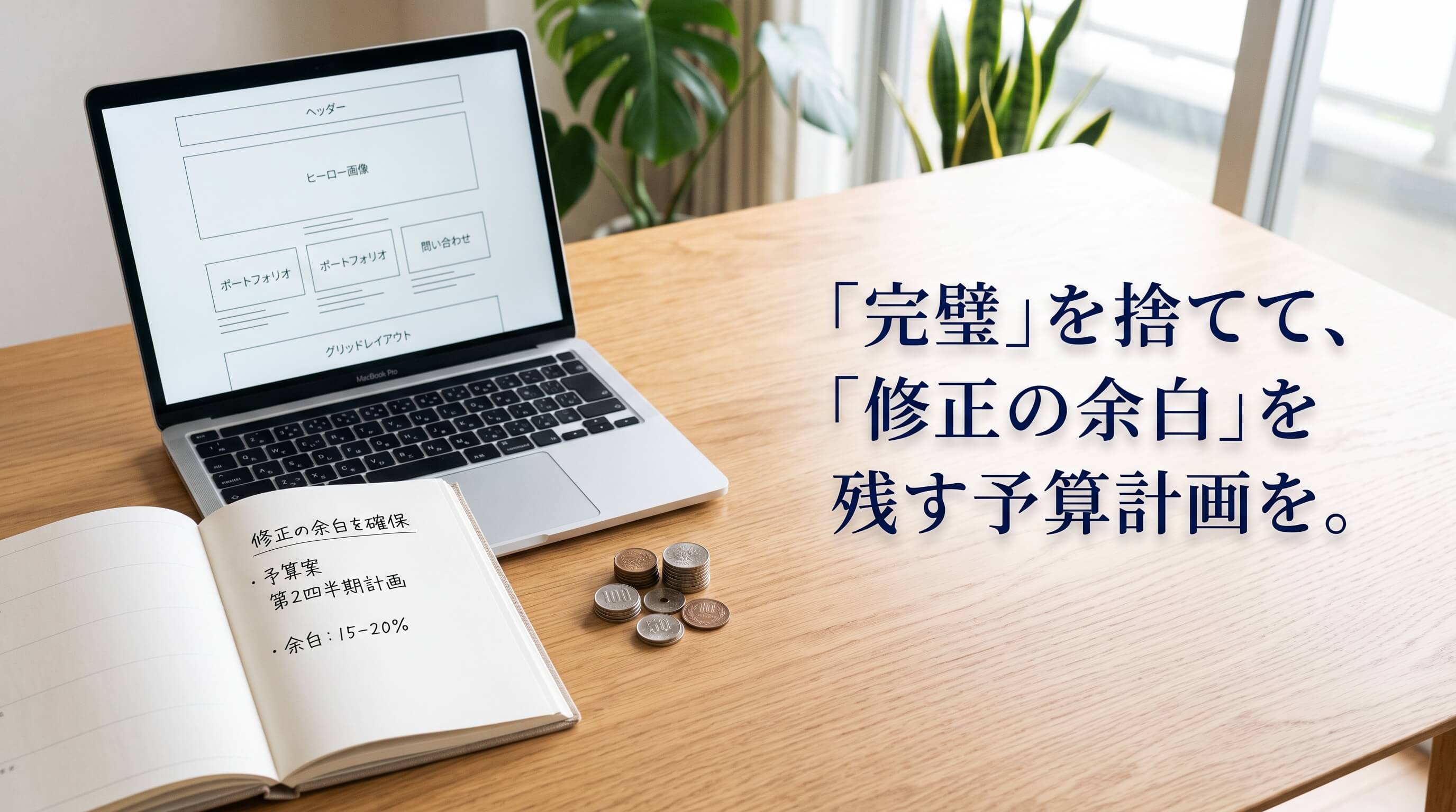 ホームページ制作の失敗を防ぐ予算計画｜完璧を捨てて修正の余白を残すべき理由